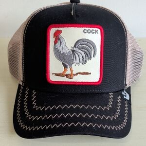 Goorin Bros The Farm Hlack Trucker Hat With Rooster